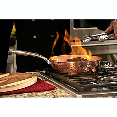 Gotham&trade; Steel Hammered Nonstick Aluminum 10-Piece Cookware Set in Copper. View a larger version of this product image.