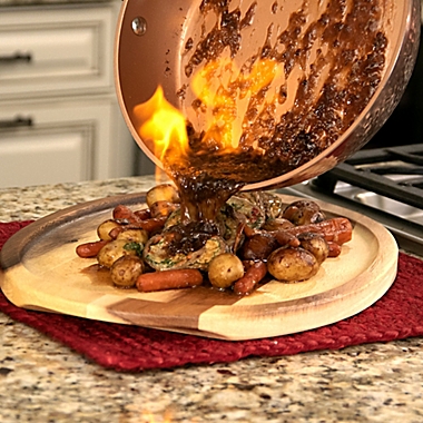 Gotham&trade; Steel Hammered Nonstick Aluminum 5-Piece Cookware Set in Copper. View a larger version of this product image.