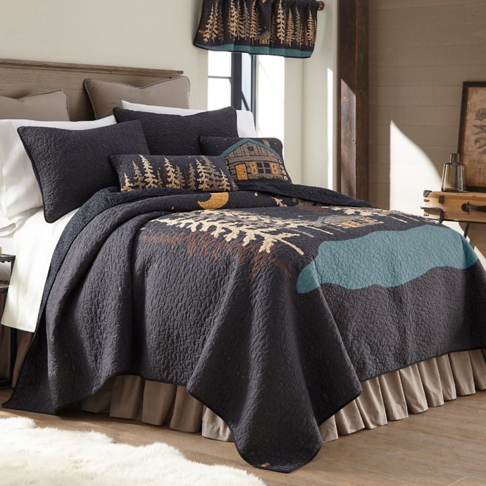 Donna Sharp Moonlit Cabin Quilt In Black Bed Bath Beyond