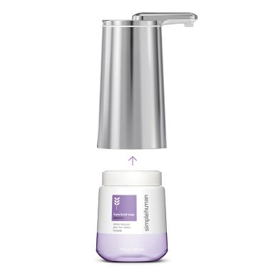simplehuman&reg; Foam Sensor Pump Soap Dispenser in Brushed Stainless Steel. View a larger version of this product image.