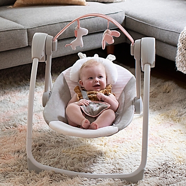 Ingenuity&trade; Comfort 2 Go&trade;  Flora the Unicorn&trade; Portable Swing. View a larger version of this product image.