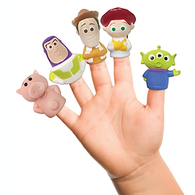 Disney&reg; 5-Piece Toy Story Bath Finger Puppet Set. View a larger version of this product image.