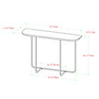 Alternate image 6 for Forest Gate&trade; Modern Curved Console Table in White Faux Marble/Gold