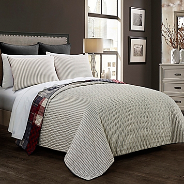 Donna Sharp&reg; Timber 3-Piece Reversible King Quilt Set in Red. View a larger version of this product image.
