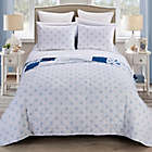 Alternate image 4 for Donna Sharp&reg; Watercolor Shells 3-Piece Reversible Queen Quilt Set in Blue