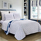 Alternate image 3 for Donna Sharp&reg; Watercolor Shells 3-Piece Reversible Queen Quilt Set in Blue