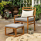 Alternate image 0 for Forest Gate&trade; Patio Wood Chair and Ottoman in Brown