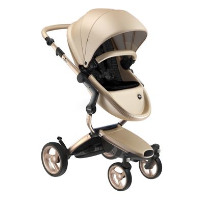 Mima Xari Stroller with Champagne Chassis - Black/Champagne
