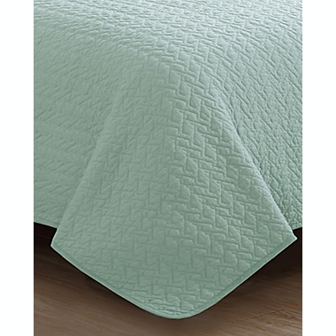 Tristan 3-Piece Full/Queen Quilt Set in Pale Aqua. View a larger version of this product image.