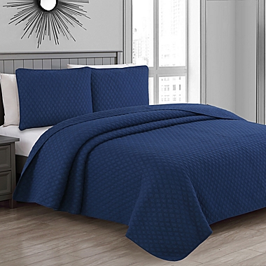 Fenwick 2-Piece Twin Quilt Set in Navy. View a larger version of this product image.