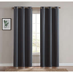 Truly Soft 84-Inch Grommet Blackout Window Curtain Panels in Dark Grey (Set of 2)