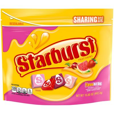 Starbust&reg; Fruit Chews FaveREDS Flavored Stand Up Pouch 15.6 oz Resealable Bag