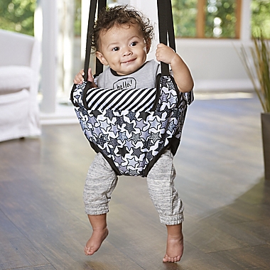 Evenflo&reg; ExerSaucer&reg; Star Power Doorway Jumper in Grey. View a larger version of this product image.