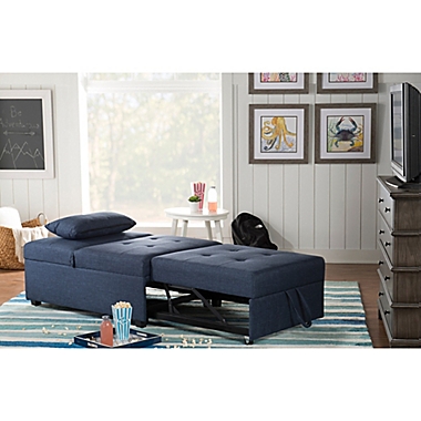 Union Street Scanlon Twin Sofa Bed in Blue. View a larger version of this product image.