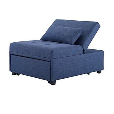 Union Street Scanlon Twin Sofa Bed in Blue. View a larger version of this product image.