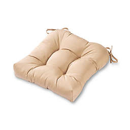 Greendale Home Fashions Solid Square Outdoor Chair Cushion in Beige