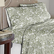 Pointehaven Boho Paisley 200-Thread-Count Twin XL Sheet Set in Sage
