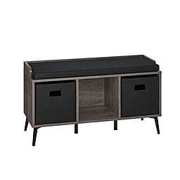 RiverRidge® Home Woodbury Storage Bench with Cubbies and Removable Bins in Weathered Wood