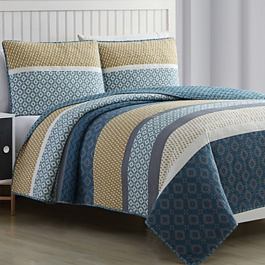 Alexis 3-Piece Quilt Set in Blue. View a larger version of this product image.