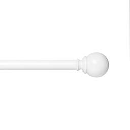 Umbra® Cafe Ball 18 to 28-Inch Adjustable Curtain Rod in White