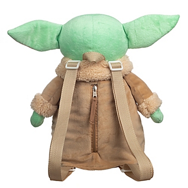 Star Wars&trade; The Mandalorian&trade; The Child (AKA Baby Yoda) Plush Backpack in Green/Brown. View a larger version of this product image.