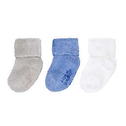 goldbug™ 3-Pack Folded Cuff Chenille Socks in Blue