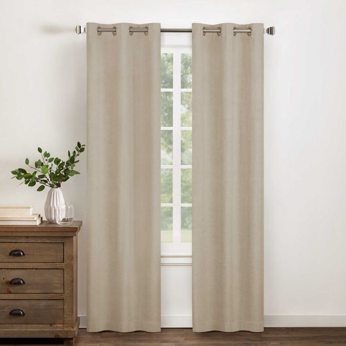 Wamsutta® Collective Asher Cotton Chambray Grommet Blackout Window ...
