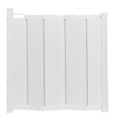 white retractable gate