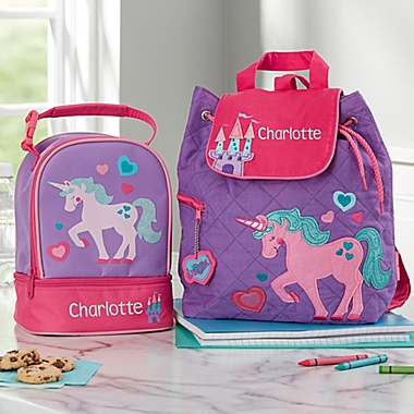 Stephen Joseph&reg; Unicorn Embroidered Kid&#39;s Backpack in Purple. View a larger version of this product image.