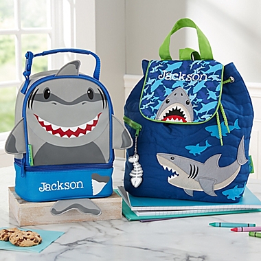 Stephen Joseph&reg; Shark Embroidered Kid&#39;s Backpack in Blue. View a larger version of this product image.