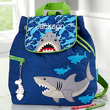 Stephen Joseph&reg; Shark Embroidered Kid&#39;s Backpack in Blue. View a larger version of this product image.