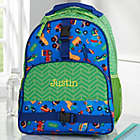 Alternate image 1 for Stephen Joseph&reg; Transportation Embroidered Backpack in Blue