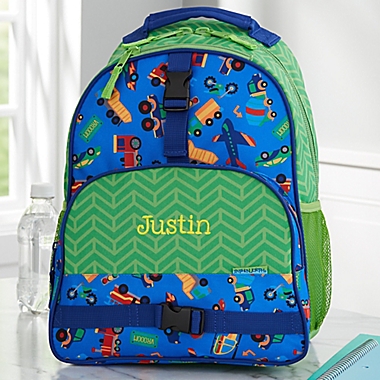 Stephen Joseph&reg; Transportation Embroidered Backpack in Blue. View a larger version of this product image.