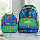 Alternate image 3 for Stephen Joseph&reg; Transportation Embroidered Backpack in Blue