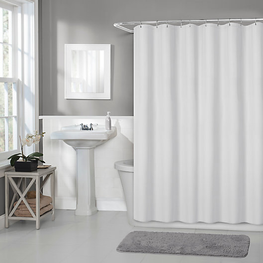 Long Fabric Waterproof Liner Shower Curtain Decor Style 72 X 84 Inch White New 