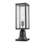 Alternate image 0 for Globe Electric Bowery Post Mount Outdoor Light in Matte Black