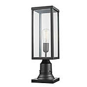 Globe Electric Bowery Post Mount Outdoor Light in Matte Black