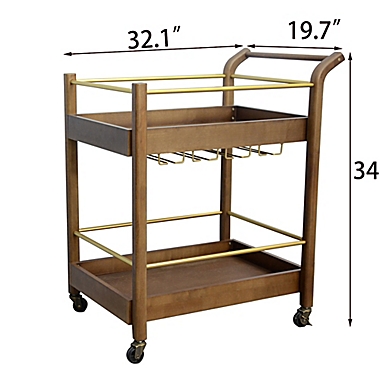 O&amp;O by Olivia &amp; Oliver&trade; Bar Cart in Walnut. View a larger version of this product image.