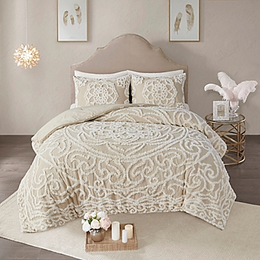 Madison Park Laetitia 3-Piece King/California King Comforter Set in Grey. View a larger version of this product image.