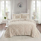 Madison Park Sabrina 3-Piece Full/Queen Bedspread Set in Taupe