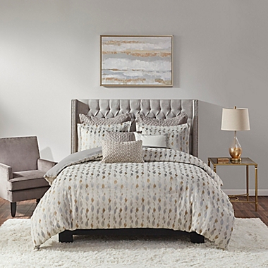 Madison Park Signature Sanctuary 9-Piece King Comforter Set in Taupe/Gold. View a larger version of this product image.