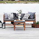Alternate image 3 for Forest Gate&trade; 4-Piece Modular Acacia Wood Patio Sectional Set in Brown/Grey