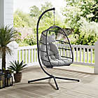 Alternate image 1 for Forest Gate Metal Swing Egg Chair with Stand in Grey