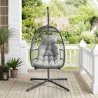 Alternate image 6 for Forest Gate Metal Swing Egg Chair with Stand in Grey