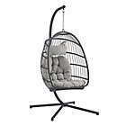Alternate image 0 for Forest Gate Metal Swing Egg Chair with Stand in Grey