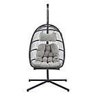 Alternate image 5 for Forest Gate Metal Swing Egg Chair with Stand in Grey