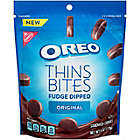 Alternate image 0 for OREO Thins Bites 3.1 oz. Fudge Dipped Chocolate Sandwich Cookies