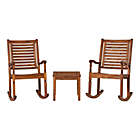Alternate image 5 for Forest Gate 3-Piece Acacia Wood Rocking Chair Chat Set in Brown