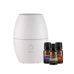 SpaRoom® Mistifier Diffuser with Essential Oil Value Pack in White