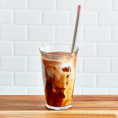 Dash&reg; Collapsible Magnetic Super Straw with Case in Rose. View a larger version of this product image.